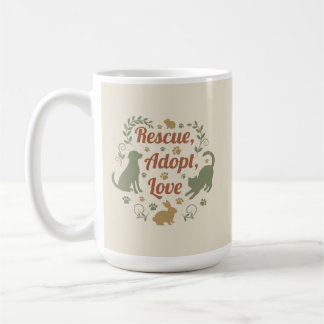 Rescue, Adopt, Love Kaffemugg