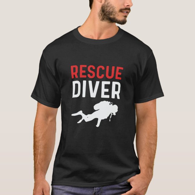 Rescue Diver Crew  Rescue Diving T Shirt (Framsida)