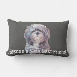 Rescue Dog Lumbar Pillow Lumbarkudde