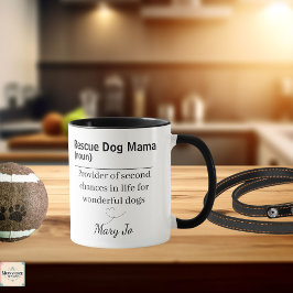 Rescue Dog Mama Definition Mug Mugg