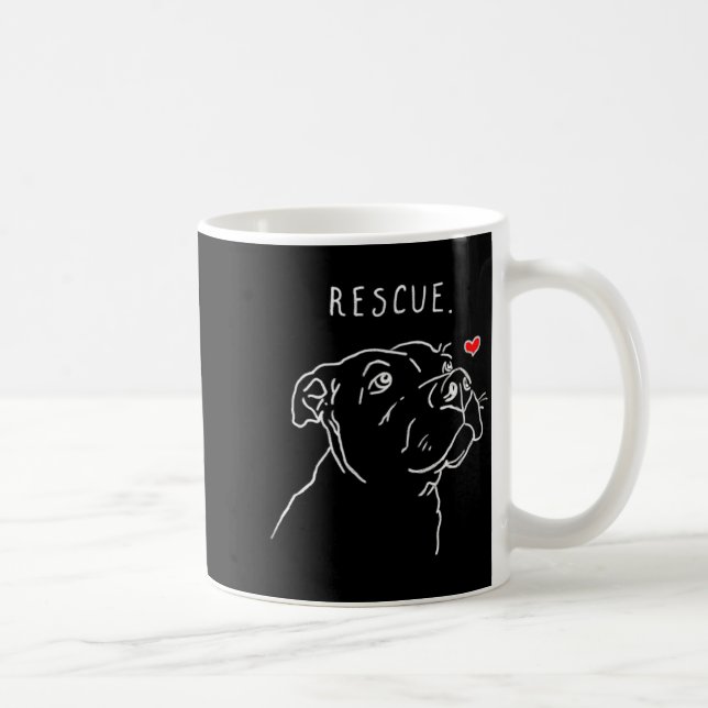 Rescue Dog Tbull Drawing Rescue Mom Adopt Dont  Kaffemugg (Höger)