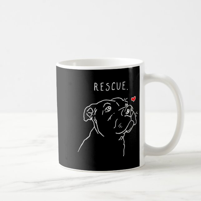 Rescue Dog, Tbull Drawing, Rescue Mom, Adopt Don't Kaffemugg (Höger)