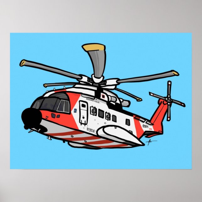 Rescue Helicopter Poster (Framsidan)