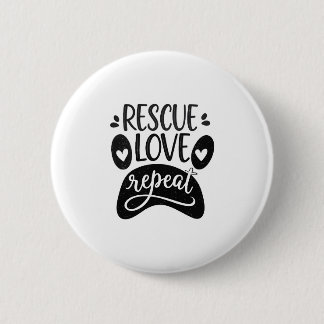 Rescue Love Repeat Dog Paw Tee Knapp