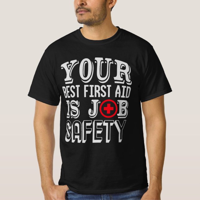 rescue service work paramedic first aider t shirt (Framsida)