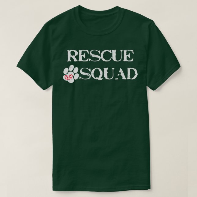 Rescue Squad Dog Paw Heart For Men Women T Shirt (Design framsida)