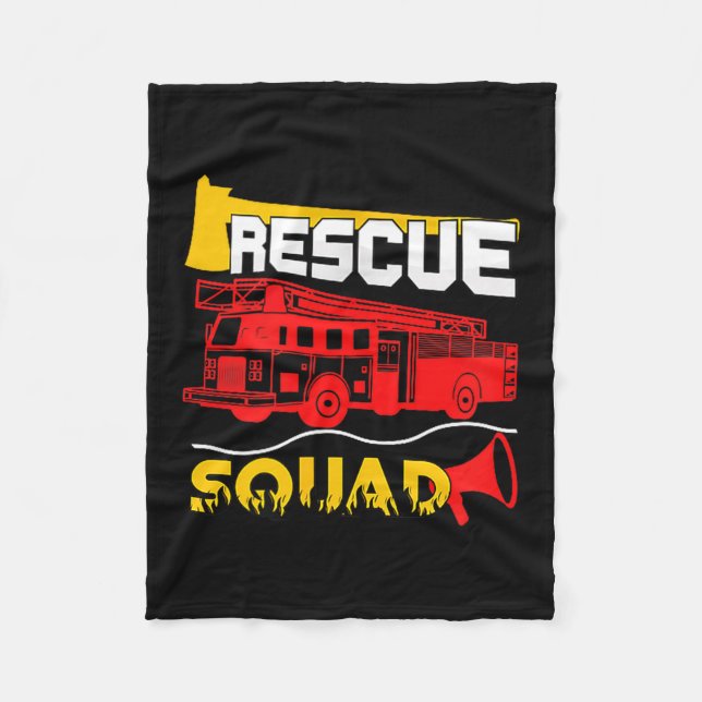Rescue Squad Lifesaver Fireman Gift Proud Firefigh Fleecefilt (Framsidan)