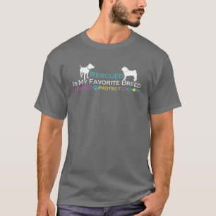 Rescued är den favorit- avelmörkskjortan t shirt