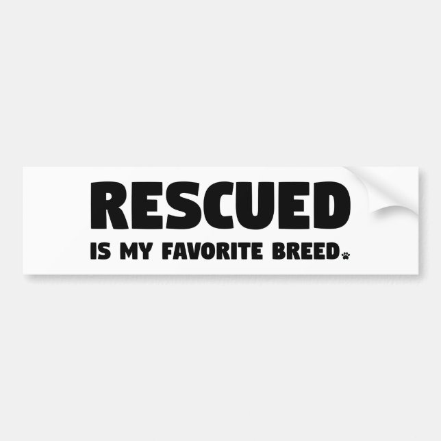 Rescued är min favorit- avel bildekal (Framsidan)