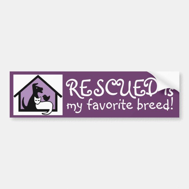 Rescued är min favorit- avel! bildekal (Framsidan)