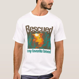 Rescued är min favorit- avel - försökskanin i d tee shirt