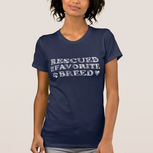 Rescued är min favorit- avelt-skjorta t-shirt (Framsida)