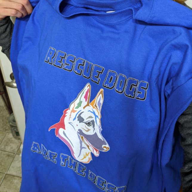 Rescues are the Best - German Shepherd T Shirt (Short Sleeve Tshirt)