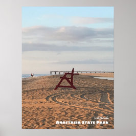 Rese | Florida - Anastasia Beach Red School Poster