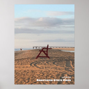 Rese   Florida - Anastasia Beach Red School Poster