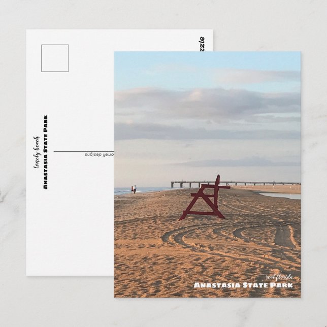 Rese | Florida - Anastasia State Park Beach Vykort (Fram/baksida)