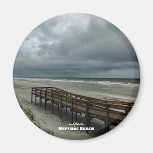 Rese   Florida - Neptune Beach Boardpromenad Sunri Magnet