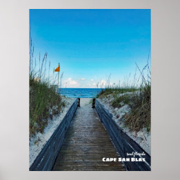 Rese | Florida - Warning Flagga, Cape San Blas Poster