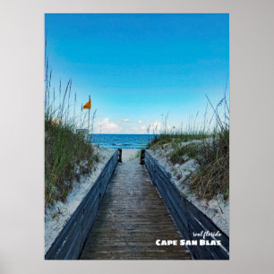 Rese   Florida - Warning Flagga, Cape San Blas Poster