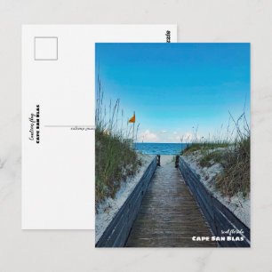 Rese Florida - Warning Flagga, Cape San Blas Vykort