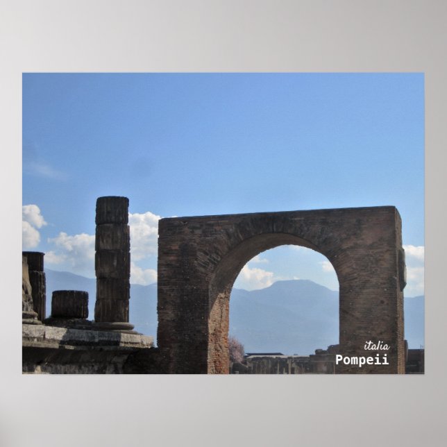 Rese | Italien - Pompeji-berget Vesuvius Poster (Framsidan)