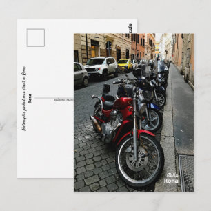 Rese Italien - Rom, parkerade motorcyklar Vykort