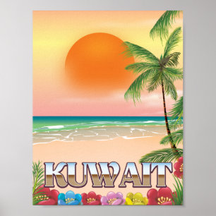 reseaffär för kuwait-strand poster