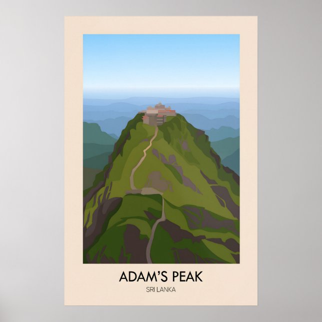 Reseaffisch Adams Peak Poster (Framsidan)