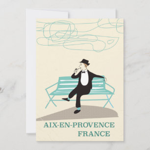 Reseaffisch för Aix-en-Provence Frankrike Spara Datumet