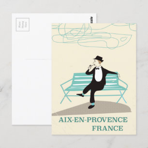 Reseaffisch för Aix-en-Provence Frankrike Vykort