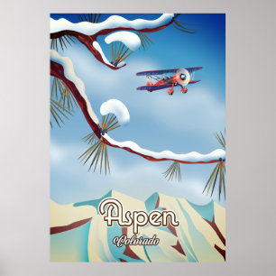 Reseaffisch för aspen Colorado Poster