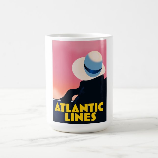 Reseaffisch för Atlantic Linjer Cruise Liner Kaffemugg (Center)
