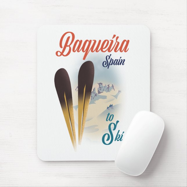 Reseaffisch för Baqueira Spanien Musmatta (Med mus)