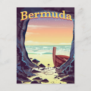 Reseaffisch för Bermuda Pirat Cave Vykort