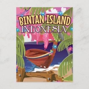 Reseaffisch för Bintan Island Indonesia Vykort