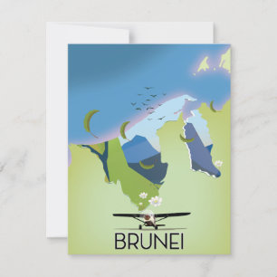 Reseaffisch för Brunei Karta
