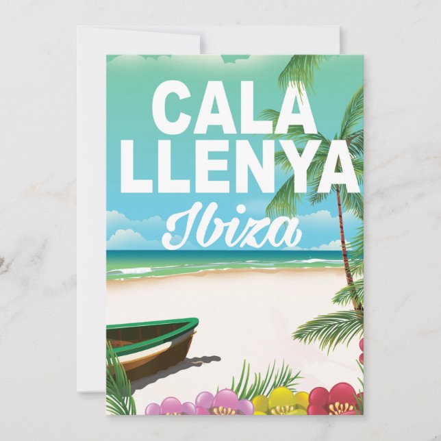 reseaffisch för cala llenya ibiza-strand (Framsida)
