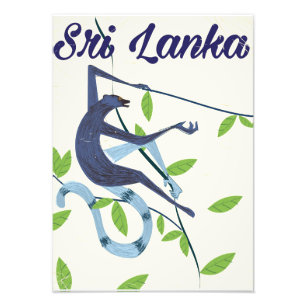 Reseaffisch för Colombo Sri Lanka vintage stil Fototryck