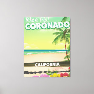 Reseaffisch för Coronado California Canvastryck