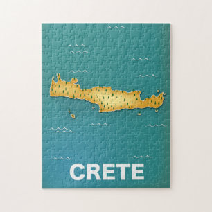 Reseaffisch för Crete karta Pussel