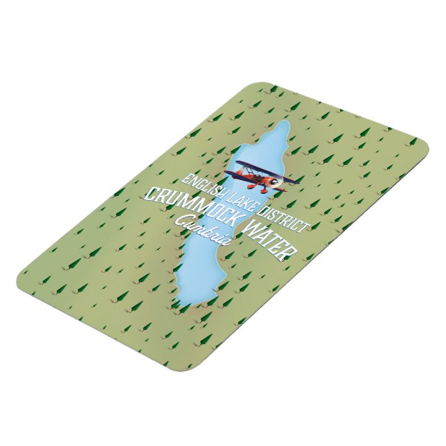 Reseaffisch för Crummock Vatten, länet sjö, karta Magnet (Vänstra Sidan)