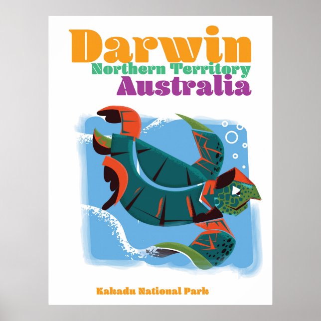 Reseaffisch för Darwin, norra territoriet Australi Poster (Framsidan)
