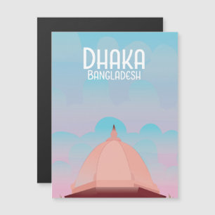 Reseaffisch för Dhaka Bangladesh Vintage stil.
