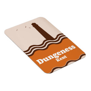 Reseaffisch för Dungeness Kent vintage stil Magnet