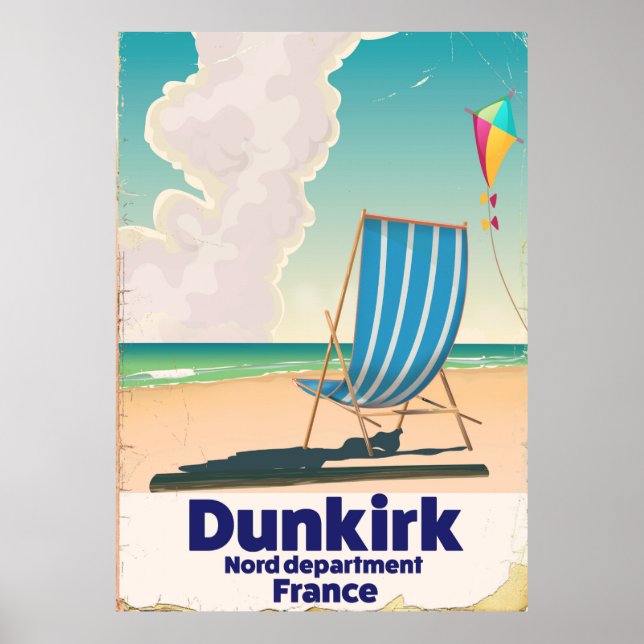 Reseaffisch för Dunkerque Beach Poster (Framsidan)