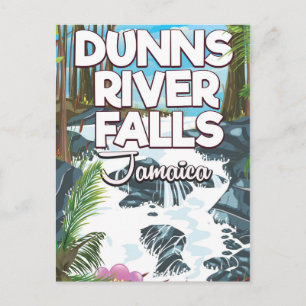 Reseaffisch för Dunns flod Falls Jamaica Vykort