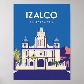 Reseaffisch för El salvador izalco Poster