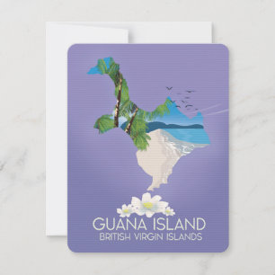 Reseaffisch för Guana Island British Virgin Island