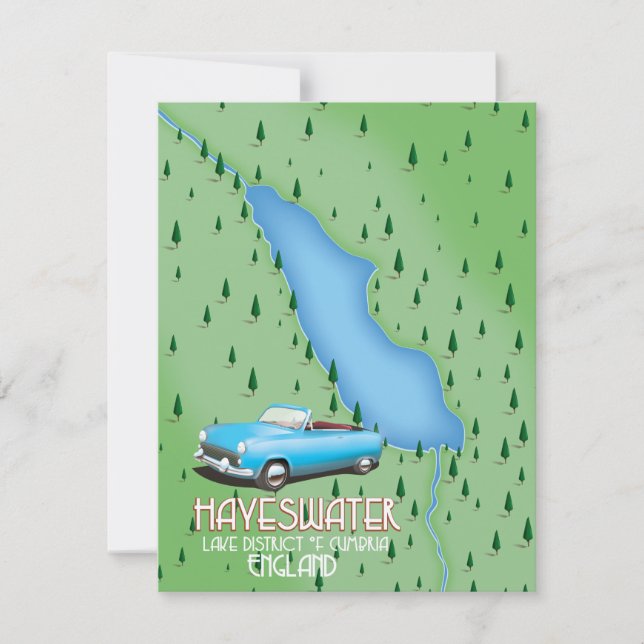 Reseaffisch för Hayeswater Sjö District karta (Framsida)