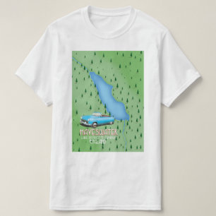 Reseaffisch för Hayeswater Sjö District karta T Shirt